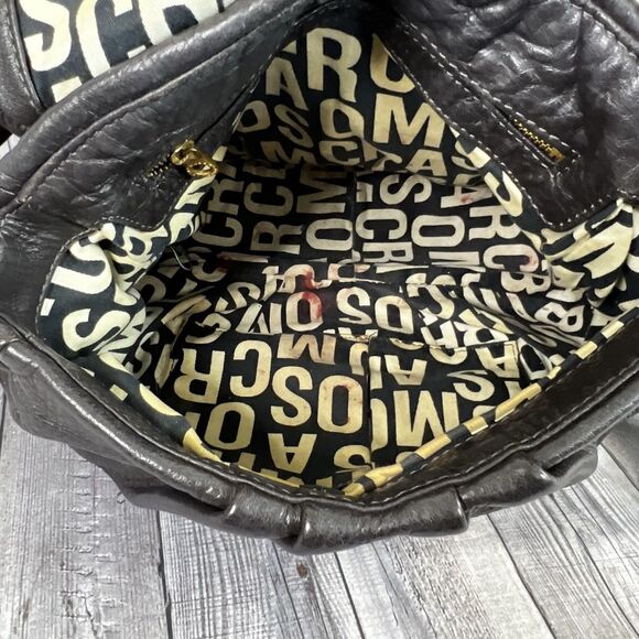 Auth Marc by Marc Jacobs One Shoulder Bag Black Grained Leather Purse - Picture 15 of 16